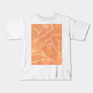 Burnt orange female legs Kids T-Shirt